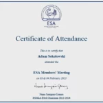 Certyfikaty i dyplomy dr Adam Sokołowski