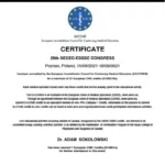 Certyfikaty i dyplomy dr Adam Sokołowski