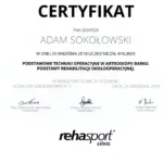 Certyfikaty i dyplomy dr Adam Sokołowski