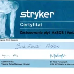 Certyfikaty i dyplomy dr Adam Sokołowski