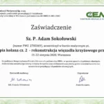 Certyfikaty i dyplomy dr Adam Sokołowski