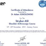 Certyfikaty i dyplomy dr Adam Sokołowski