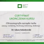 Certyfikaty i dyplomy dr Adam Sokołowski