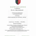 Certyfikaty i dyplomy dr Adam Sokołowski